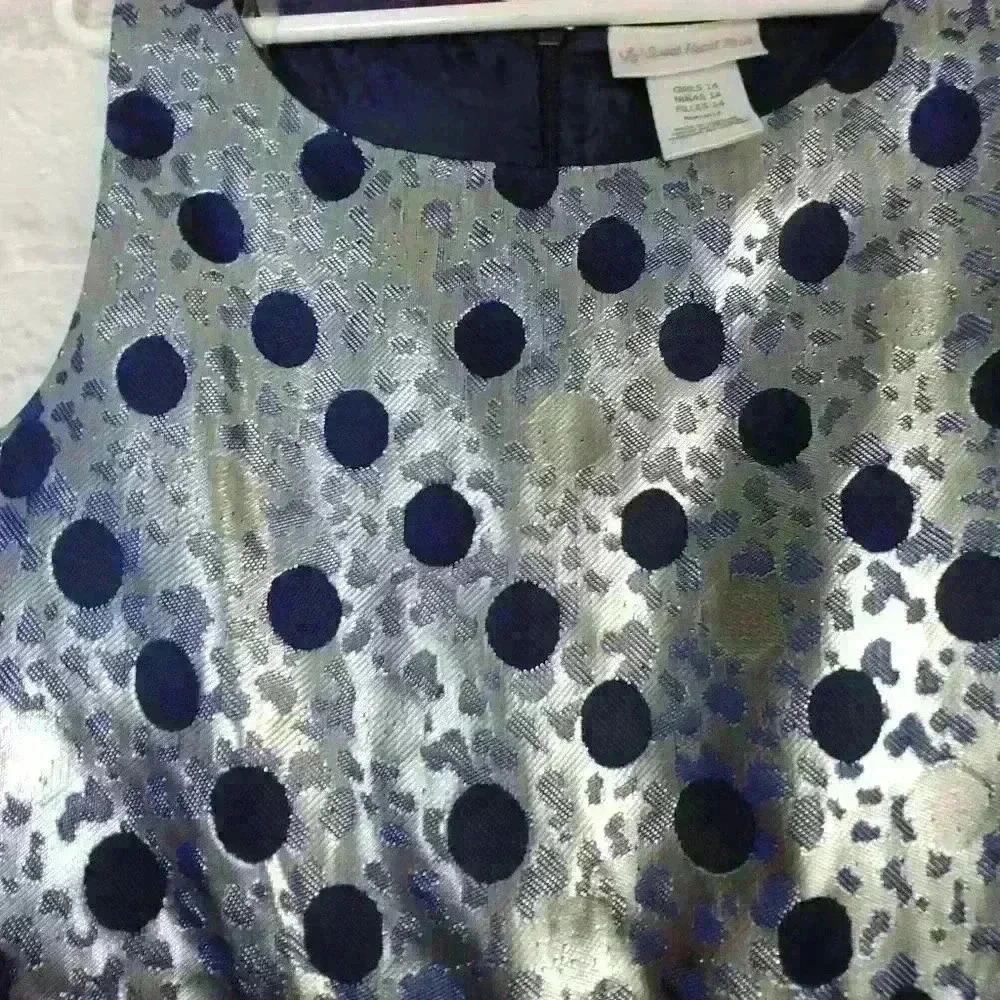 Blue Party Dress Girls Sz 14 - Picture 3 of 5